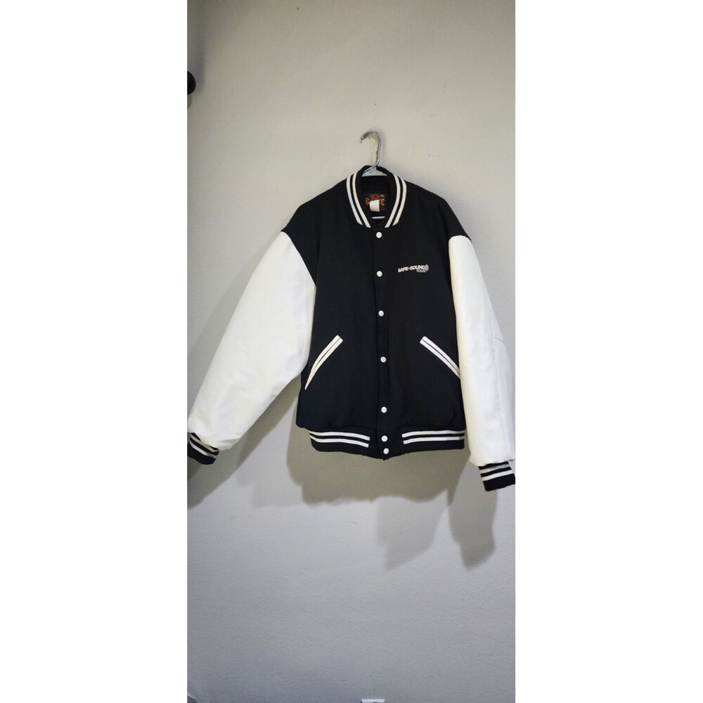 Pioneer Safe & Sound Tour Varsity Jacket Genuine Leather Sleeve Wool Blend 2XL